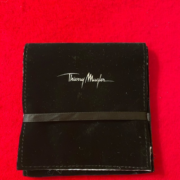 Thierry Mugler Adjustable Size Fold-over Jewelry/Accessories Pouch- Black Velvet - Picture 1 of 7